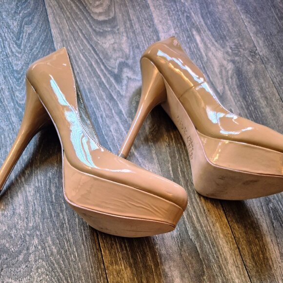 Zigi NY Nude Patent Platform Stilettos, Size 10 (41 EU), Worn Once - Picture 2 of 6